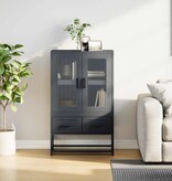 VidaXL Hoge kast 68x39x111,5 cm staal antracietkleurig
