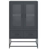 VidaXL Hoge kast 68x39x111,5 cm staal antracietkleurig