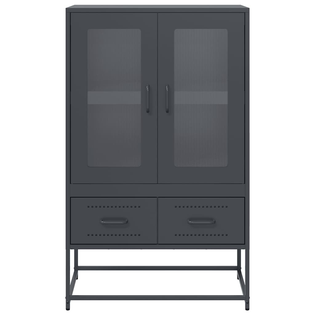 VidaXL Hoge kast 68x39x111,5 cm staal antracietkleurig