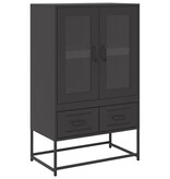 VidaXL Hoge kast 68x39x111,5 cm staal zwart