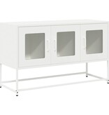 VidaXL Tv-meubel 100,5x39x60,5 cm koudgewalst staal wit