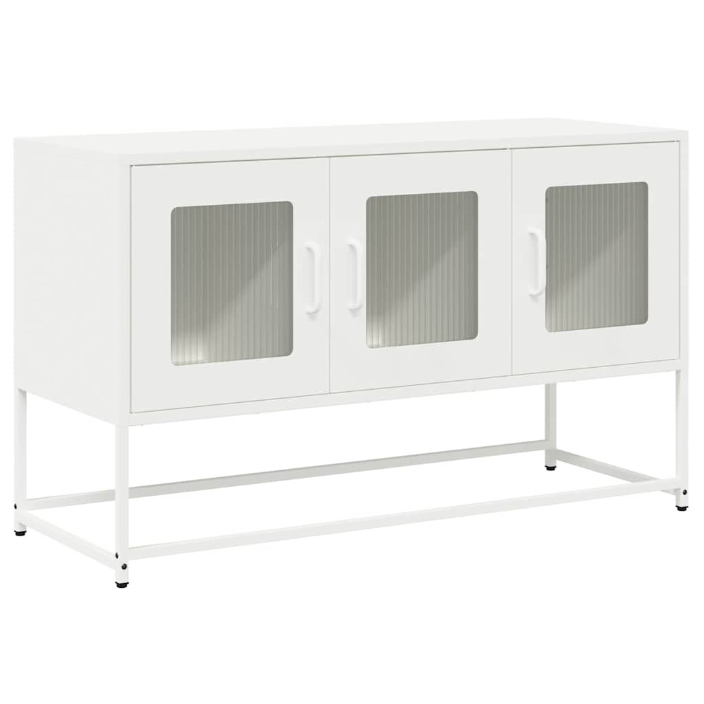 VidaXL Tv-meubel 100,5x39x60,5 cm koudgewalst staal wit
