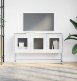 VidaXL Tv-meubel 100,5x39x60,5 cm koudgewalst staal wit