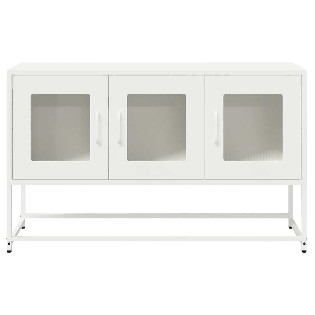 VidaXL Tv-meubel 100,5x39x60,5 cm koudgewalst staal wit