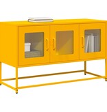 VidaXL Tv-meubel 100,5x39x60,5 cm koudgewalst staal mosterdgeel