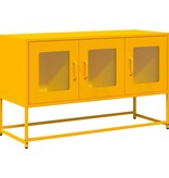 VidaXL Tv-meubel 100,5x39x60,5 cm koudgewalst staal mosterdgeel