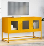 VidaXL Tv-meubel 100,5x39x60,5 cm koudgewalst staal mosterdgeel