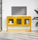VidaXL Tv-meubel 100,5x39x60,5 cm koudgewalst staal mosterdgeel