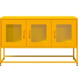 VidaXL Tv-meubel 100,5x39x60,5 cm koudgewalst staal mosterdgeel
