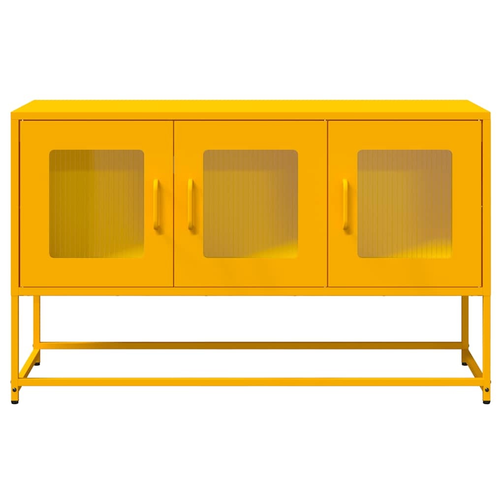 VidaXL Tv-meubel 100,5x39x60,5 cm koudgewalst staal mosterdgeel