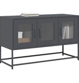 VidaXL Tv-meubel 100,5x39x60,5 cm koudgewalst staal antracietkleurig