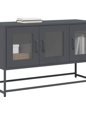 VidaXL Tv-meubel 100,5x39x60,5 cm koudgewalst staal antracietkleurig