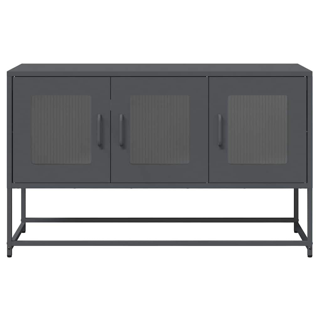 VidaXL Tv-meubel 100,5x39x60,5 cm koudgewalst staal antracietkleurig