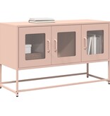 VidaXL Tv-meubel 100,5x39x60,5 cm koudgewalst staal roze