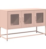 VidaXL Tv-meubel 100,5x39x60,5 cm koudgewalst staal roze