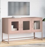 VidaXL Tv-meubel 100,5x39x60,5 cm koudgewalst staal roze