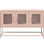 VidaXL Tv-meubel 100,5x39x60,5 cm koudgewalst staal roze
