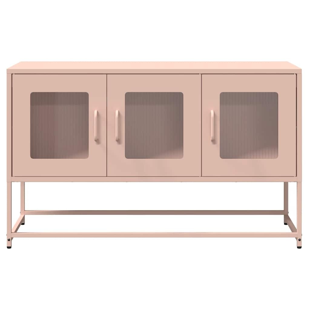 VidaXL Tv-meubel 100,5x39x60,5 cm koudgewalst staal roze