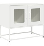 VidaXL Tv-meubel 68x39x60,5 cm koudgewalst staal wit