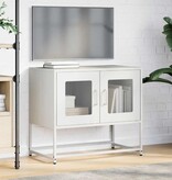 VidaXL Tv-meubel 68x39x60,5 cm koudgewalst staal wit