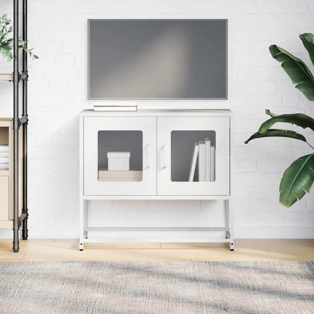 VidaXL Tv-meubel 68x39x60,5 cm koudgewalst staal wit