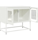 VidaXL Tv-meubel 68x39x60,5 cm koudgewalst staal wit