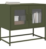 VidaXL Tv-meubel 68x39x60,5 cm koudgewalst staal olijfgroen