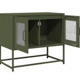 VidaXL Tv-meubel 68x39x60,5 cm koudgewalst staal olijfgroen