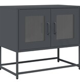 VidaXL Tv-meubel 68x39x60,5 cm koudgewalst staal antracietkleurig