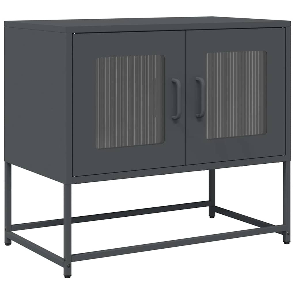 VidaXL Tv-meubel 68x39x60,5 cm koudgewalst staal antracietkleurig