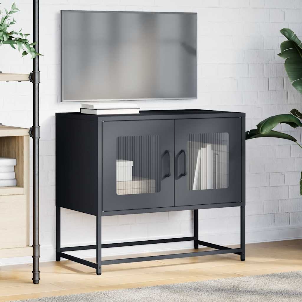 VidaXL Tv-meubel 68x39x60,5 cm koudgewalst staal antracietkleurig