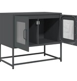 VidaXL Tv-meubel 68x39x60,5 cm koudgewalst staal antracietkleurig