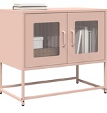 VidaXL Tv-meubel 68x39x60,5 cm koudgewalst staal roze