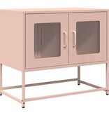 VidaXL Tv-meubel 68x39x60,5 cm koudgewalst staal roze