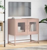 VidaXL Tv-meubel 68x39x60,5 cm koudgewalst staal roze
