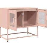 VidaXL Tv-meubel 68x39x60,5 cm koudgewalst staal roze