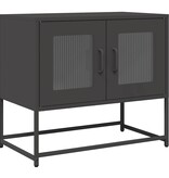 VidaXL Tv-meubel 68x39x60,5 cm koudgewalst staal zwart