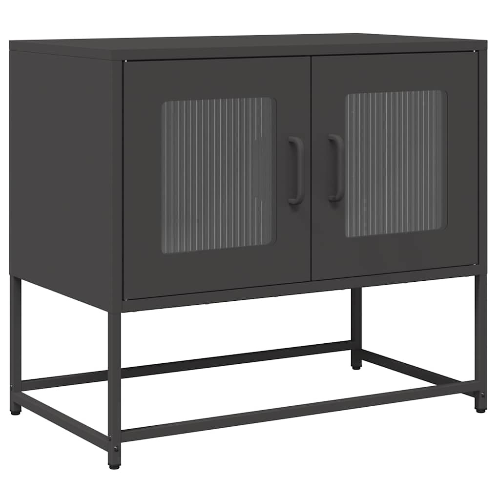 VidaXL Tv-meubel 68x39x60,5 cm koudgewalst staal zwart