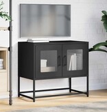 VidaXL Tv-meubel 68x39x60,5 cm koudgewalst staal zwart
