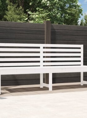 VidaXL Tuinbank 201,5 cm massief grenenhout wit