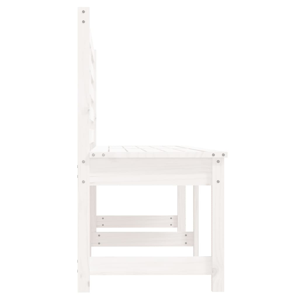 VidaXL Tuinbank 201,5 cm massief grenenhout wit