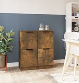 VidaXL Dressoirs 2 st 30x30x70 cm bewerkt hout gerookt eikenkleurig