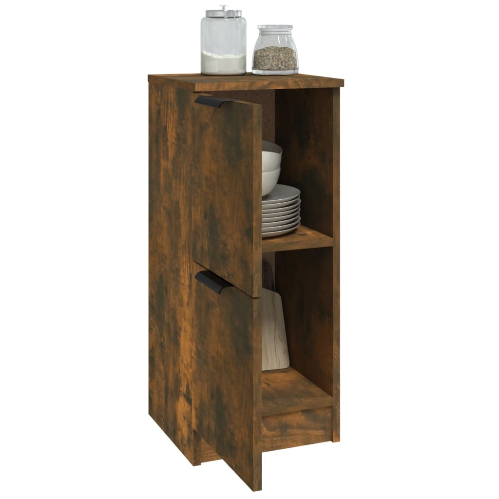 VidaXL Dressoirs 2 st 30x30x70 cm bewerkt hout gerookt eikenkleurig