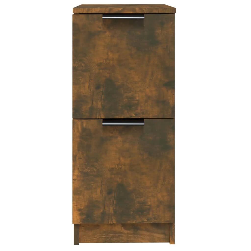 VidaXL Dressoirs 2 st 30x30x70 cm bewerkt hout gerookt eikenkleurig