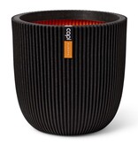 VidaXL Plantenbak Groove 43x41 cm zwart