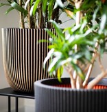 VidaXL Plantenbak Groove 43x41 cm zwart