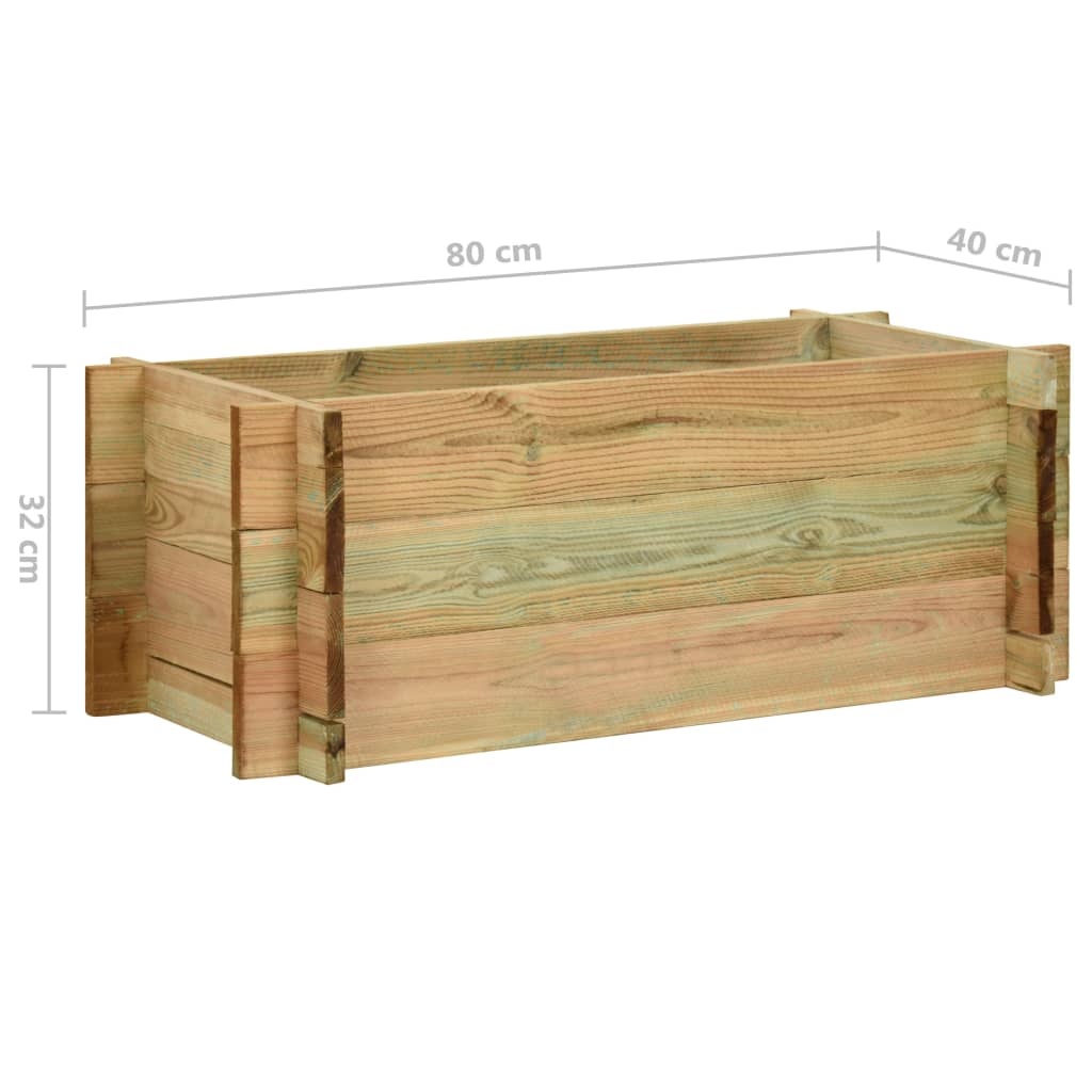 VidaXL Plantenbak 80 cm geïmpregneerd grenenhout