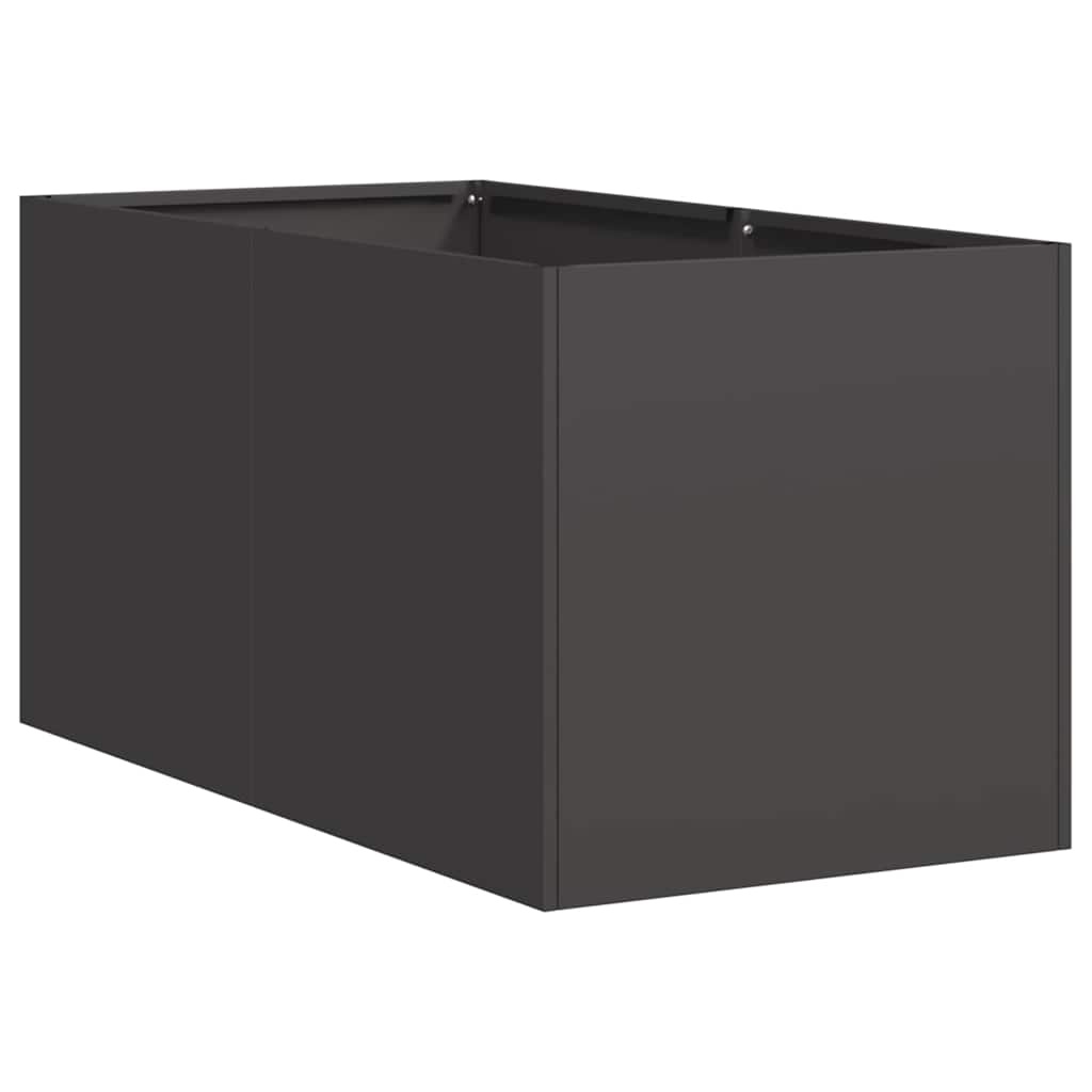 VidaXL Plantenbak 40x80x40 cm koudgewalst staal zwart