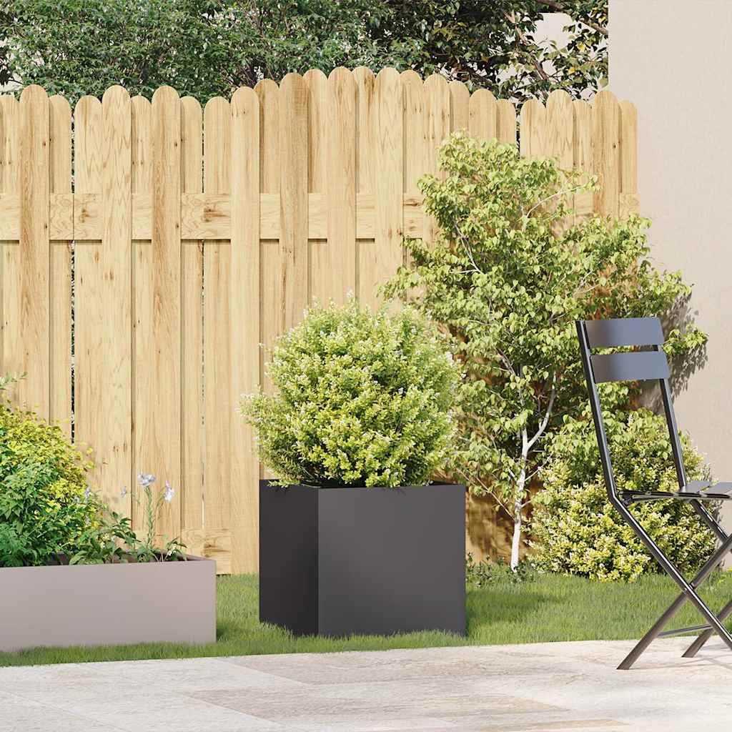 VidaXL Plantenbak 40x40x40 cm koudgewalst staal zwart