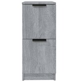 VidaXL Dressoirs 2 st 30x30x70 cm bewerkt hout grijs sonoma eikenkleur